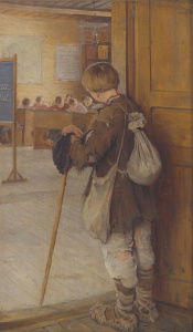 En la puerta de la escuela: el estudiante reacio  1897