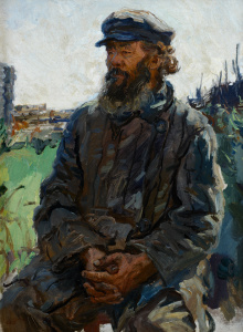 Retrato de un aldeano, Mikhailo Gulyaev  1946